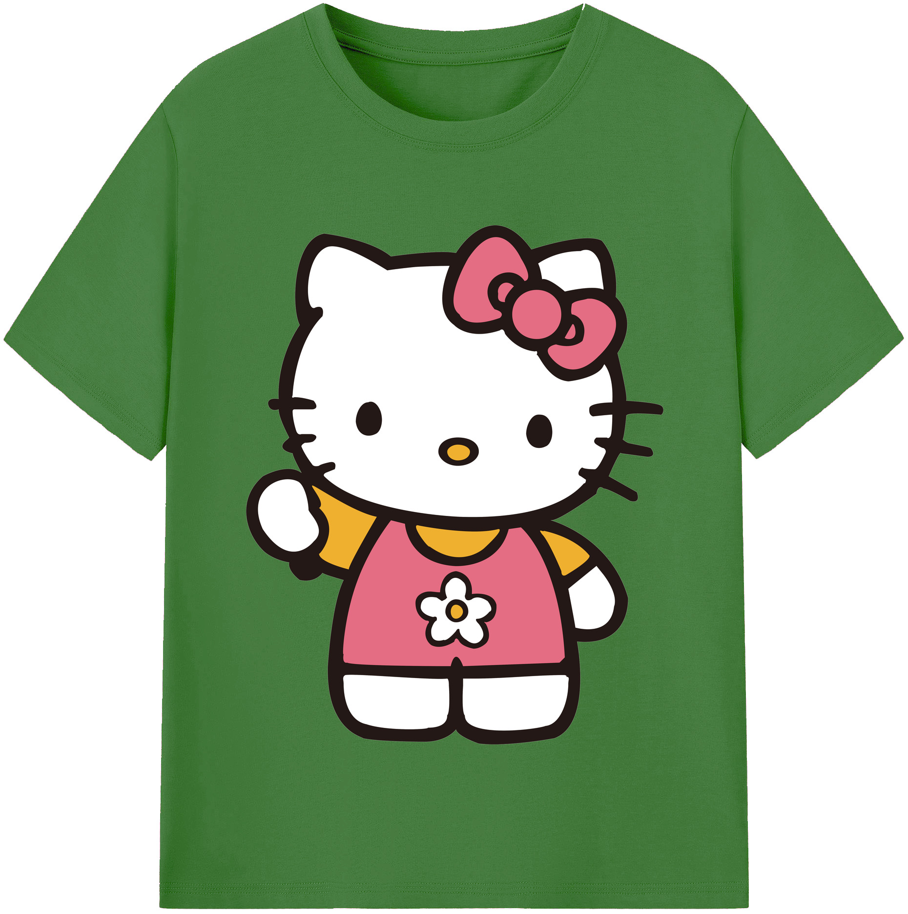 （画像用） Hello Kitty ハローキティ レディースカジュアルプリントTシャツ（綿100％）